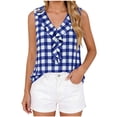 thumbnail image 2 of Kezqiaxn Womens Summer Tops Ruffled Sleeveless V-Neck Casual Shirts 2026 Summer Trendy Dressy Work Business Blouses, 2 of 6