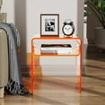 thumbnail image 6 of solaround Acrylic Side Table, Nightstand Bedside Table for Bedroom Living Room, 19.7'' x 15.7'' x 11.8'', Orange, 6 of 6