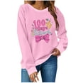 thumbnail image 2 of Xuyuer Women 100 Days of School Sweatshirt: Funny Teacher Shirts School Teaching Long Sleeves Teachers Gifts Tops Teacher Graphic T-Shirts School Days Tee Tops, 2 of 6