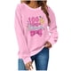 thumbnail image 2 of Uootdi 100 Days of School Long Sleeve Shirts for Women Womens Teacher Graphic Tops Happy 100 Days of School Sweatshirt Gift, 2 of 6
