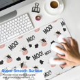 thumbnail image 4 of Long Mouse Pads for Desk,White Cow Black Spot Moo Pattern Desk Mats on Top Of Desks, Desk Mouse Pad Extra Large with 3mm Non-Slip Base and Stitched Edge for Gaming,Office,Work,Home 35.4"x15.7", 4 of 6