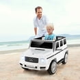 thumbnail image 2 of Costway Licensed Mercedes-Benz G500 Kids Ride-on Car 12V Battery Powered Ride-on Truck White, 2 of 10