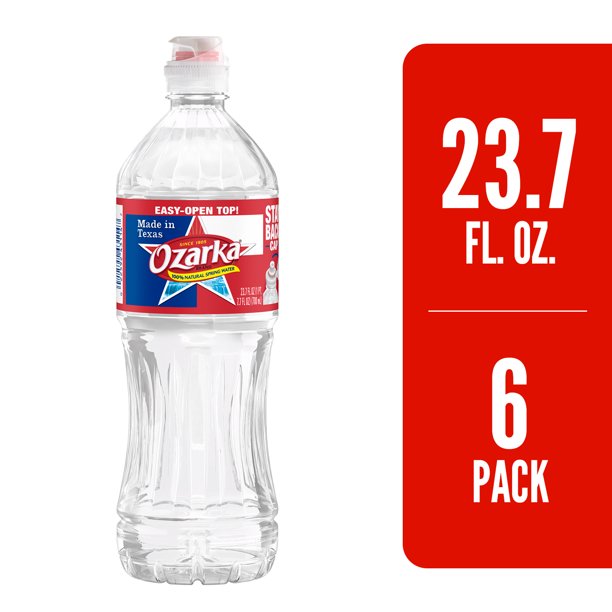 OZARKA Brand 100 Natural Spring Water, 23.7ounce plastic sport cap