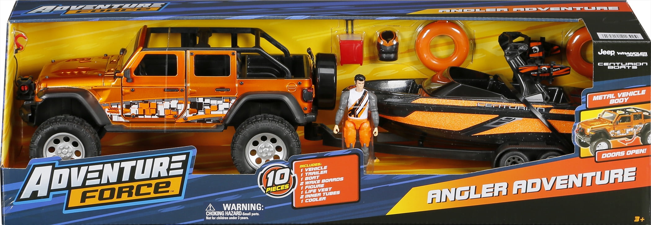 Adventure Force Angler Adventure Metal Orange Jeep Truck and Sport Boat  Vehicle Playset (10 Pieces) - Walmart.com