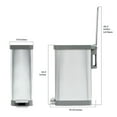 thumbnail image 4 of Glad Kitchen Trash Can, 12 Gallon Stainless Steel Slim Step Garbage Bin with Grey Lid, Silver, 4 of 7