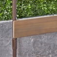 thumbnail image 3 of Chelsea Outdoor Industrial Acacia Wood and Iron Bench with Shelf and Coat Hooks, Gray, 3 of 6