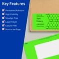 thumbnail image 3 of Avery Printable Rectangle Labels, Neon Green, 4" x 5", 40ct, 3 of 11
