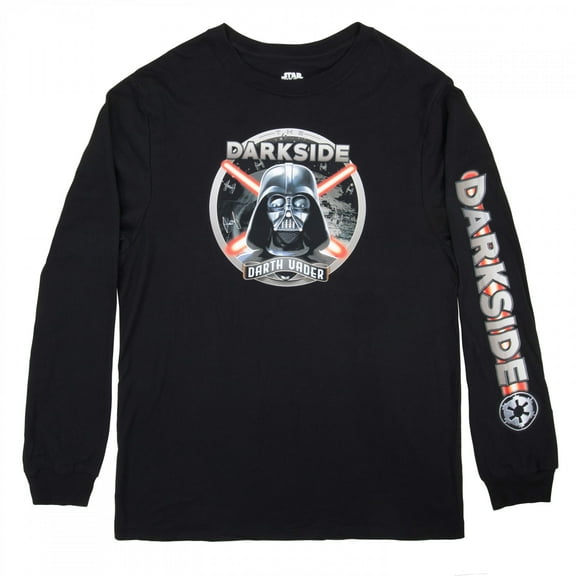 Star Wars Darth Vader Crest Adult Long Sleeve Tee Shirt, S-2XL (Unisex)