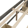 thumbnail image 5 of Euroco Wood Queen Size Platform Bed with 6 Drawers for Kids Teens Adults, Antique Gray, 5 of 14
