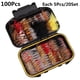 thumbnail image 2 of 100 Uds De Moscas De Pesca Con Mosca Señuelos De Pesca Con Mosca, 20 Colores Moscas Secas / Húmedas Gancho De Cebo De Mariposa Para Trucha De Salm Cola Kit de moscas de pesca con mosca, 2 of 8