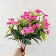 thumbnail image 2 of 5PCS Artificial Impatiens Bouquet Faux Impatiens Bushes for Patio Lawn Garden Wedding Photo Outdoors Pot Hanging Basket Porch Decoration, 2 of 8