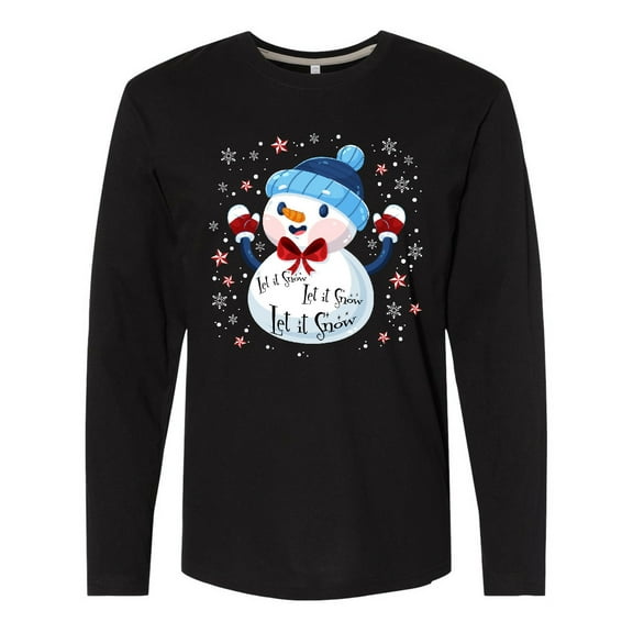 Inktastic Holiday Snowman Long Sleeve T-Shirt