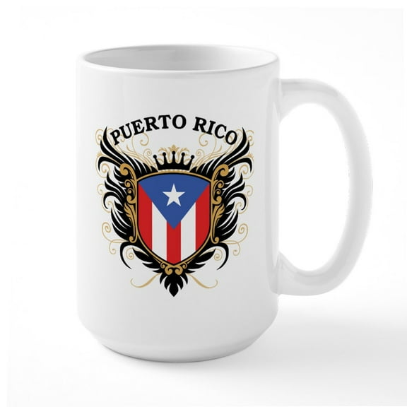 CafePress - Puerto Rico Large Mug - 15 oz Ceramic Large White Novelty Mug