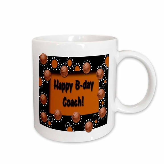 3drose, Basketballs, B-day Coach, 11oz Mug