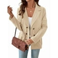 thumbnail image 3 of Chaqueta Blazer Informal de para Mujer, Elegante Chaqueta de Traje de un Solo Pecho con Solapa con Muescas, Blusas Albaricoque S, 3 of 10