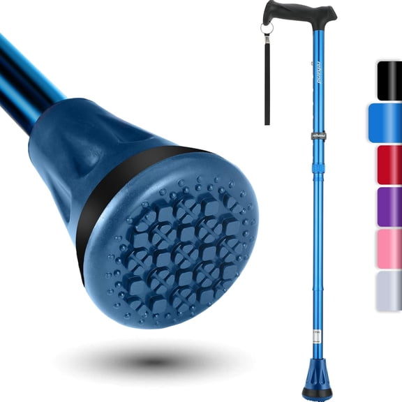 DUPAI Walking Cane-Foldable,Adjustable,Collapsible Walking Canes for Men&Women,Heavy Duty All Terrain Tip,With Travel Bag|Walking Sticks for Seniors&Adults