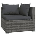 thumbnail image 2 of vidaXL 6 Piece Garden Lounge Set with Cushions Poly Rattan Grey, 2 of 5