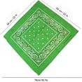 thumbnail image 4 of 12Pcs Bandanas 100% Cotton Double Sided Paisley Print Head Wrap Scarf Headband Grass, 4 of 5