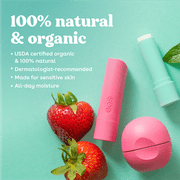 eos Organic Stick Lip Balm, Strawberry Sorbet, 2 Count