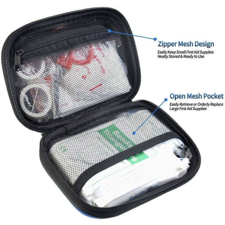 I GO 85 Pieces Hard Shell Mini Compact First Aid Kit, Small