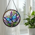 thumbnail image 4 of 89Bloom Butterfly Bush Flowers Window Hanging Stained Glass, Butterfly Bush Flowers Suncatchers for Windows Stained Glass, Stained Glass Butterfly Bush Flowers suncatcher, 4 of 7