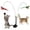 B, variant on Sparrow Bird Toy for Cats and Dogs, 9" Pet Toy with Feather Tail, Interactive Toy for Indoor Pet, Teaser Gift, Coffee