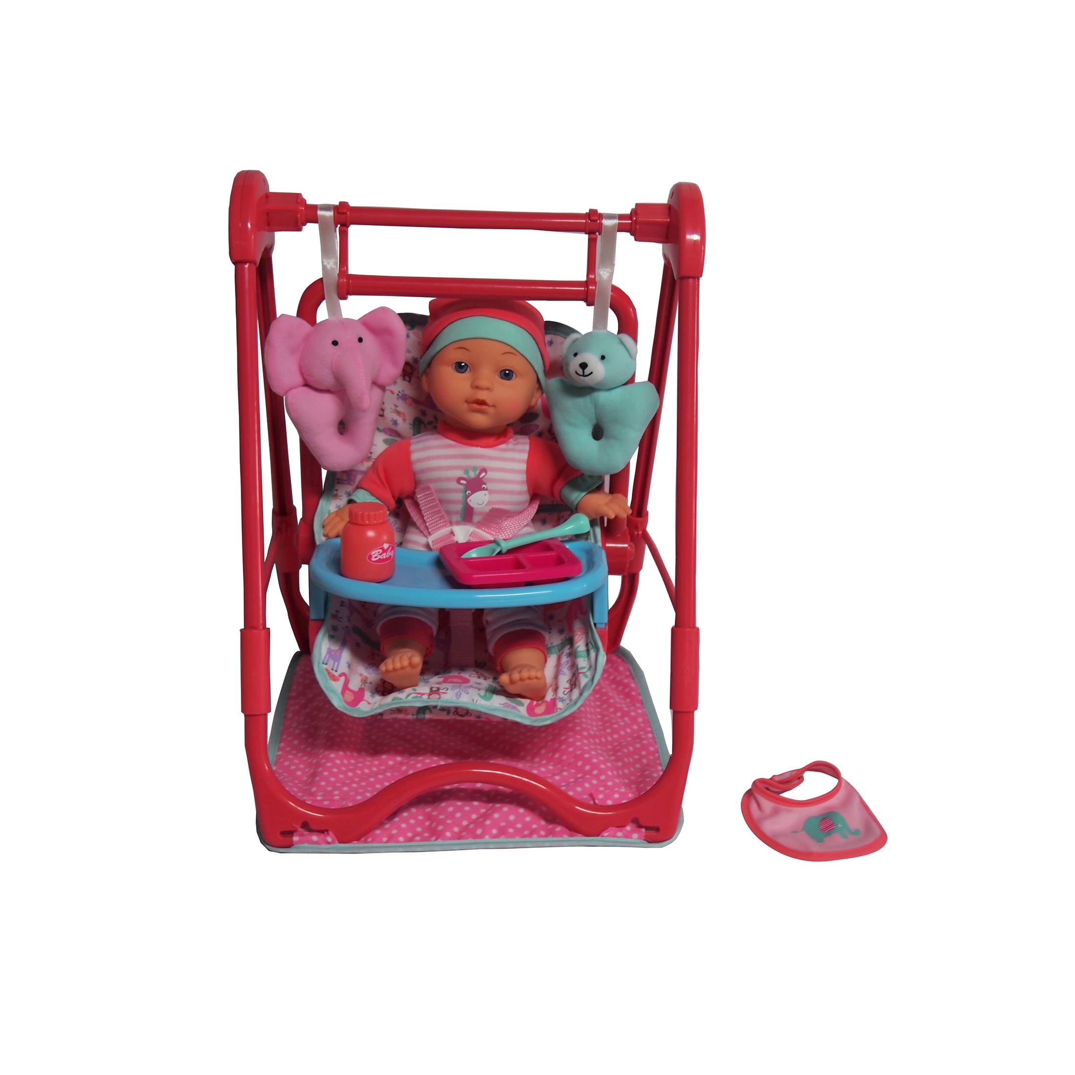 fash n kolor Baby Doll Crib Set with Pack n Play Bassinet Blanket 