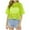 A-Green368, variant on Womens Tshirts Crew Neck Short Sleeve Neon Fishnet Mesh Cropped Tshirts Carnival Summer Beach Cover Up Lady Tops