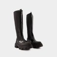 thumbnail image 2 of Ganni Cleated High Chelsea Boots - Synthetic Leather - Black Black (Women's), 2 of 3