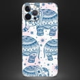 thumbnail image 4 of DesignSkinz Ethnic Navy Seamless Aztec Elephant Full-Body Skin Decal Wrap Cover for iPhone 12, 4 of 9
