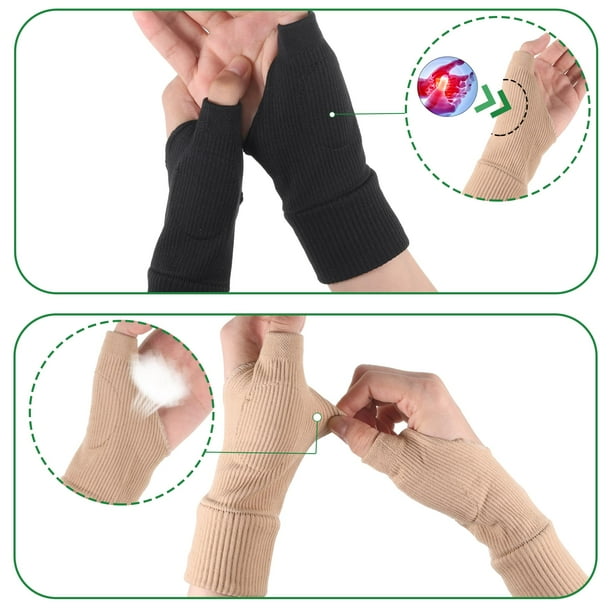 Jumpingount 2 pares de soporte para muñeca y mano, máxima comodidad para los pulgares, almohadillas para lesiones, guantes para soporte deportivo Protección de la piel l