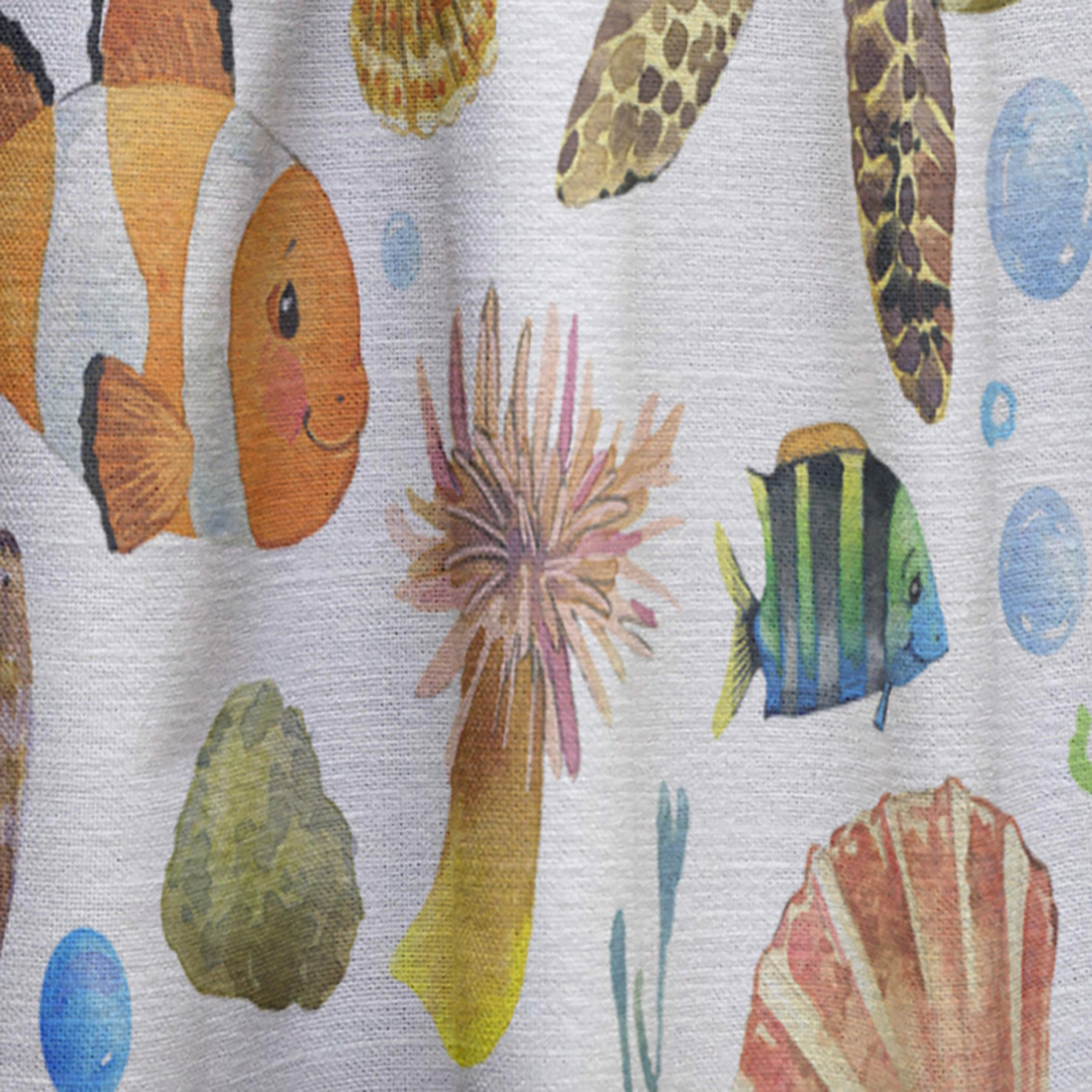 Designart 'Costal Life Form XII' Nautical & Coastal Curtain Panel