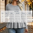 thumbnail image 3 of Bxsruta Womens Tops Long Sleeve Crew Neck Shirts Ribbed Knit Peplum Blouses Casual Fitted, 3 of 7