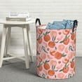 thumbnail image 7 of KLL Painting Peach Waterproof Foldable Laundry Hamper Bucket with Handles for Storage Bin,Kids Room,Home Organizer (Small ), 7 of 7