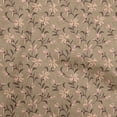 thumbnail image 1 of oneOone Rayon Tawny Brown Fabric Floral Retro Sewing Material Print Fabric By The Yard 56 Inch Wide, 1 of 5