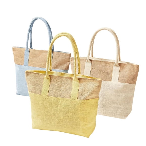 Paquete 40 piezas Bolsa de yute con interior laminado beige 47 x 36 x 12