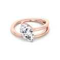 thumbnail image 3 of Kloe - Twist Band Solitare Moval Moissanite Lab-Diamond Engagement Ring, 3 of 5