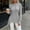Gray women long sleeve hooded sweater a1, variant on Women's Fall Winter Long Sleeve Hooded Sweater Curved Hem Ribbed Knit Casual Basic Pullover Tops Cozy Fashion Clothes for Daily Wear, Light Blue S