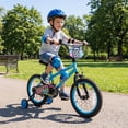 thumbnail image 2 of Costway 16 Inch Kids Bike with Training Wheels, Dual Hand & Coaster Brakes, Adjustable Seat Blue, 2 of 10