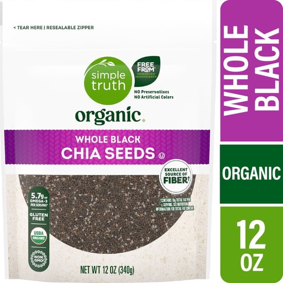 Simple Truth Organic Whole Black Chia Seeds 12 oz