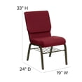 thumbnail image 2 of Flash Furniture Hercules Series Burgundy Fabric Church Chair, 2 of 9