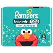 Pampers Baby Dry Diapers Size 4, 28 Count (Select for More Options)