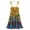 Yellow, variant on YONGHS Kids Girls Bohemian Dresses Sleeveless Straps Flower Printed Summer Beach Sundress with Necklace Type B 3-4
