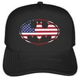 thumbnail image 2 of Batman Usa American Flag Shield Logo Foam Snapback Trucker Hat - Unisex for Men and Women, 2 of 5