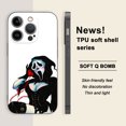 thumbnail image 1 of Elegante y duradera: funda plateada mate de doble capa con diseño divertido de dibujos animados para iPhone 15 Pro Max y más, 1 of 4