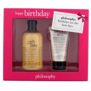 Philosophy Happy Birthday Set, Vanilla Birthday Cake + Sweet Creamy Frosting, 2 Ct