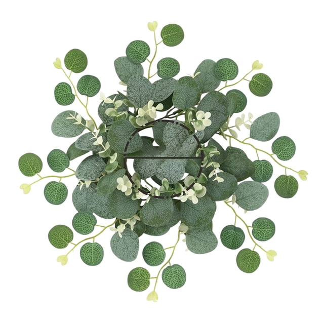 Candle Ring Wreath Imitation Kitchen Cabinet Wreath Diameter Candle Ring Small Bohemian Wreath Column Candlestick Suitable For Wedding Parties Home Desktop Candlestick Holder Modern Candle Sticks