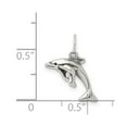 thumbnail image 2 of Sterling Silver Antiqued Dolphin w/Baby Charm, 2 of 2