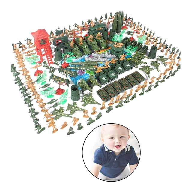 289 piezas de plástico de 2 pulgada de hombrl , minifigura fresca y accesorios de juguete regalo s de Baoblaze Juego del ejército