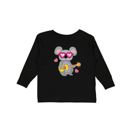 

Inktastic Koala Cute Girls Guitar Outfit Gift Toddler Toddler Girl Long Sleeve T-Shirt